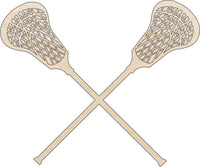 Lacrosse Wood Craft Shape - Laser Cut Baltic Birch Unfinished DIY Wood Art Supplies SPT196 - The Wood Shape Store