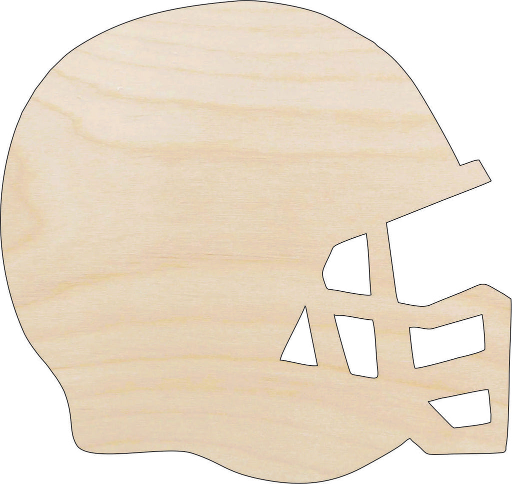 Sport Football Helmet - Laser Cut Out Unfinished Wood Craft Shape SPT1
