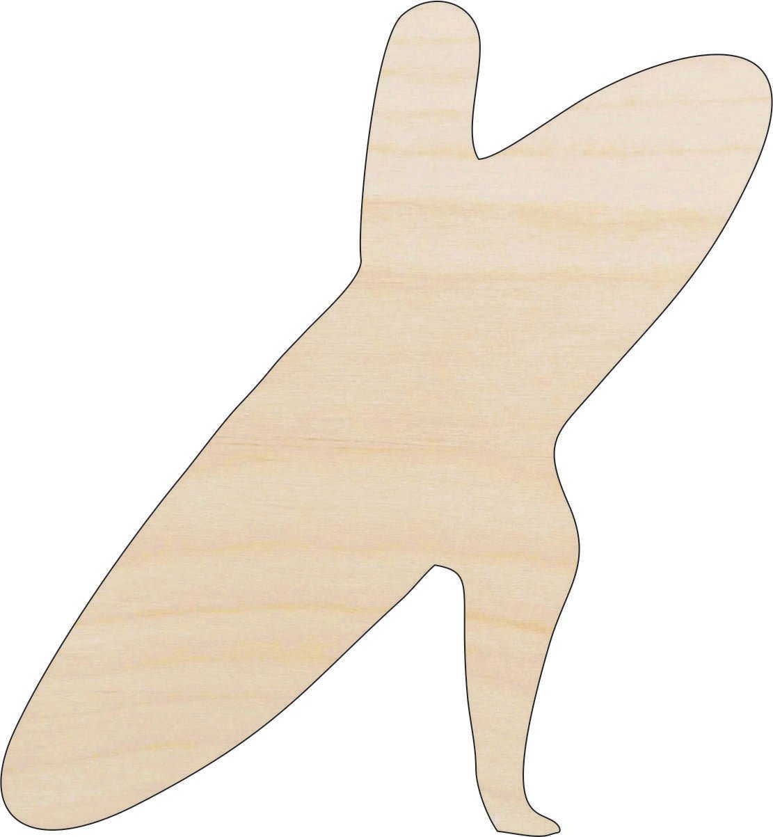 Surfer Wood Craft Shape - Laser Cut Baltic Birch Unfinished DIY Wood Art Supplies SPT238 - The Wood Shape Store
