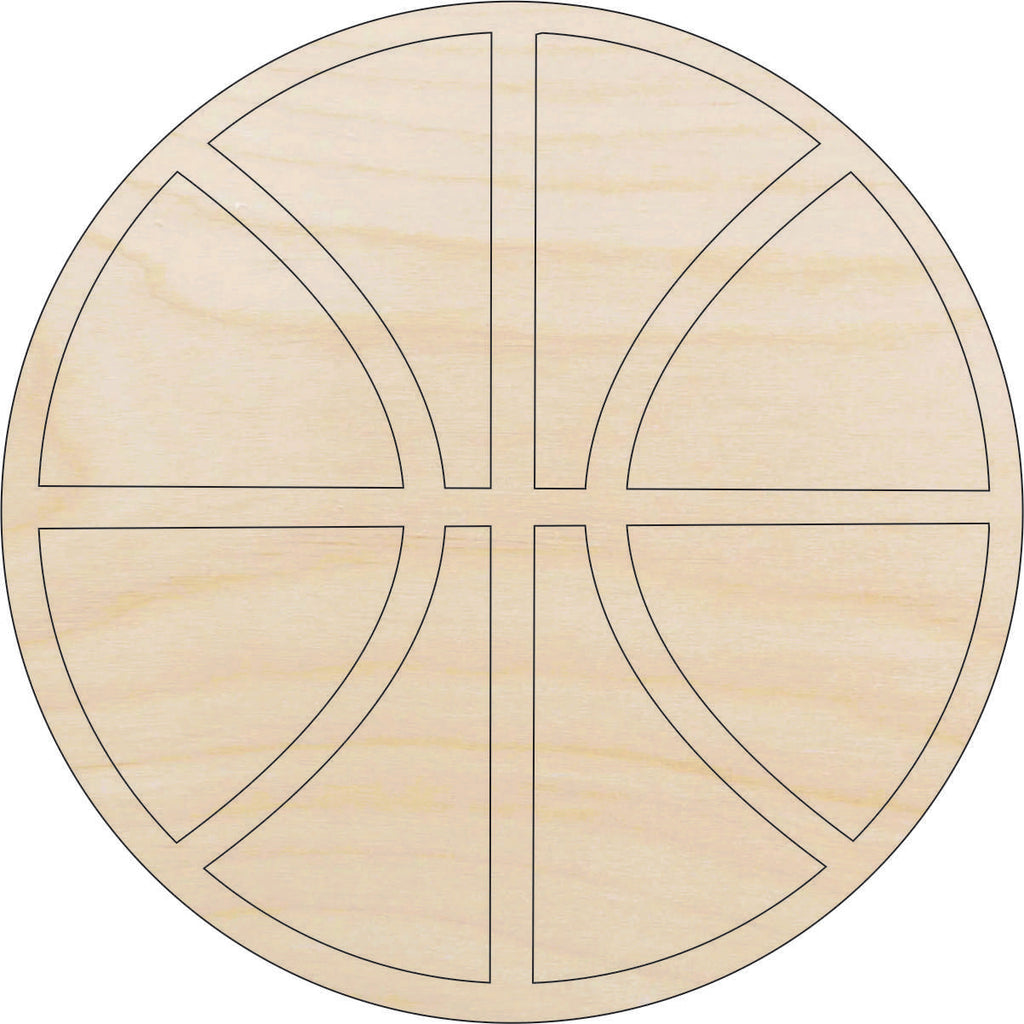 Sport Basketball - Laser Cut Out Unfinished Wood Craft Shape SPT239