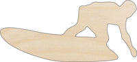 Surfer Wood Craft Shape - Laser Cut Baltic Birch Unfinished DIY Wood Art Supplies SPT242 - The Wood Shape Store