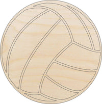 Volleyball Wood Craft Shape - Laser Cut Baltic Birch Unfinished DIY Wood Art Supplies SPT245 - The Wood Shape Store