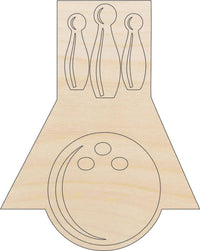 Bowling Wood Craft Shape - Laser Cut Baltic Birch Unfinished DIY Wood Art Supplies SPT247 - The Wood Shape Store