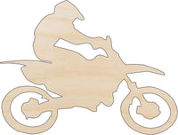 Dirt Bike Wood Craft Shape - Laser Cut Baltic Birch Unfinished DIY Wood Art Supplies SPT261 - The Wood Shape Store