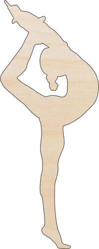 Gymnast Wood Craft Shape - Laser Cut Baltic Birch Unfinished DIY Wood Art Supplies SPT264 - The Wood Shape Store