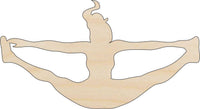 Cheerleader Wood Craft Shape - Laser Cut Baltic Birch Unfinished DIY Wood Art Supplies SPT265 - The Wood Shape Store