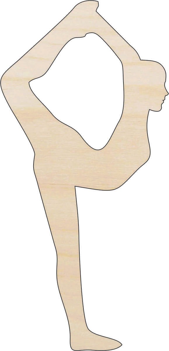 Gymnast Wood Craft Shape - Laser Cut Baltic Birch Unfinished DIY Wood Art Supplies SPT266 - The Wood Shape Store
