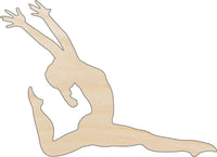 Gymnast Wood Craft Shape - Laser Cut Baltic Birch Unfinished DIY Wood Art Supplies SPT268 - The Wood Shape Store