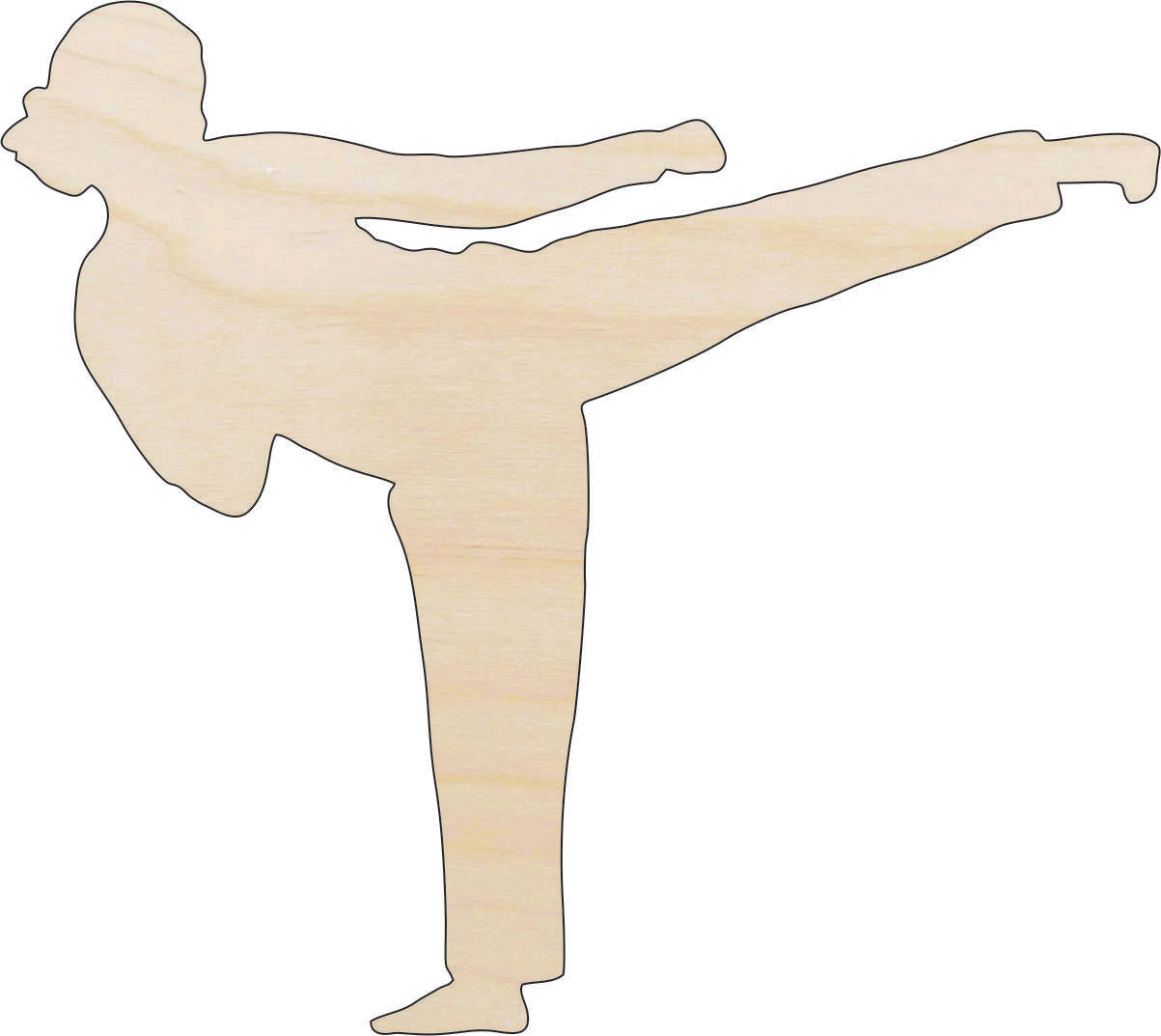 Sport Karate - Laser Cut Out Unfinished Wood Craft Shape SPT270 Sport Karate - Laser Cut Out Unfinished Wood Craft Shape SPT270