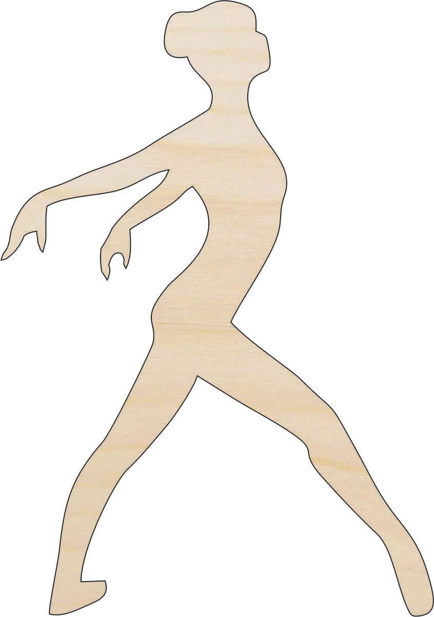 Gymnast Wood Craft Shape - Laser Cut Baltic Birch Unfinished DIY Wood Art Supplies SPT271 - The Wood Shape Store