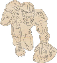 Football Wood Craft Shape - Laser Cut Baltic Birch Unfinished DIY Wood Art Supplies SPT27 - The Wood Shape Store