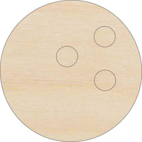 Bowling Ball Wood Craft Shape - Laser Cut Baltic Birch Unfinished DIY Wood Art Supplies SPT304 - The Wood Shape Store