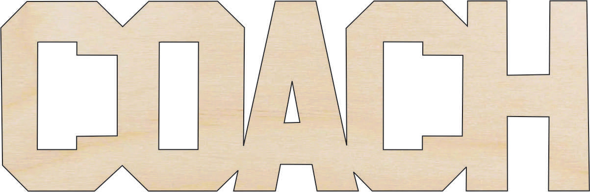 Word Coach - Laser Cut Out Unfinished Wood Craft Shape SPT310