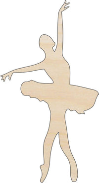 Ballerina Wood Craft Shape - Laser Cut Baltic Birch Unfinished DIY Wood Art Supplies SPT311 - The Wood Shape Store
