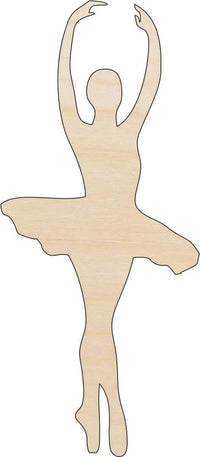 Ballerina Wood Craft Shape - Laser Cut Baltic Birch Unfinished DIY Wood Art Supplies SPT312 - The Wood Shape Store