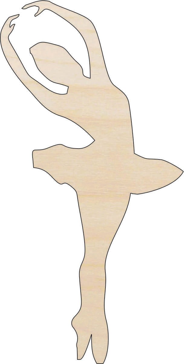 Ballerina Wood Craft Shape - Laser Cut Baltic Birch Unfinished DIY Wood Art Supplies SPT313 - The Wood Shape Store