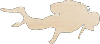 Scuba Diver Wood Craft Shape - Laser Cut Baltic Birch Unfinished DIY Wood Art Supplies SPT314 - The Wood Shape Store