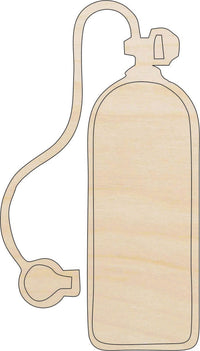 Scuba Tank Wood Craft Shape - Laser Cut Baltic Birch Unfinished DIY Wood Art Supplies SPT316 - The Wood Shape Store