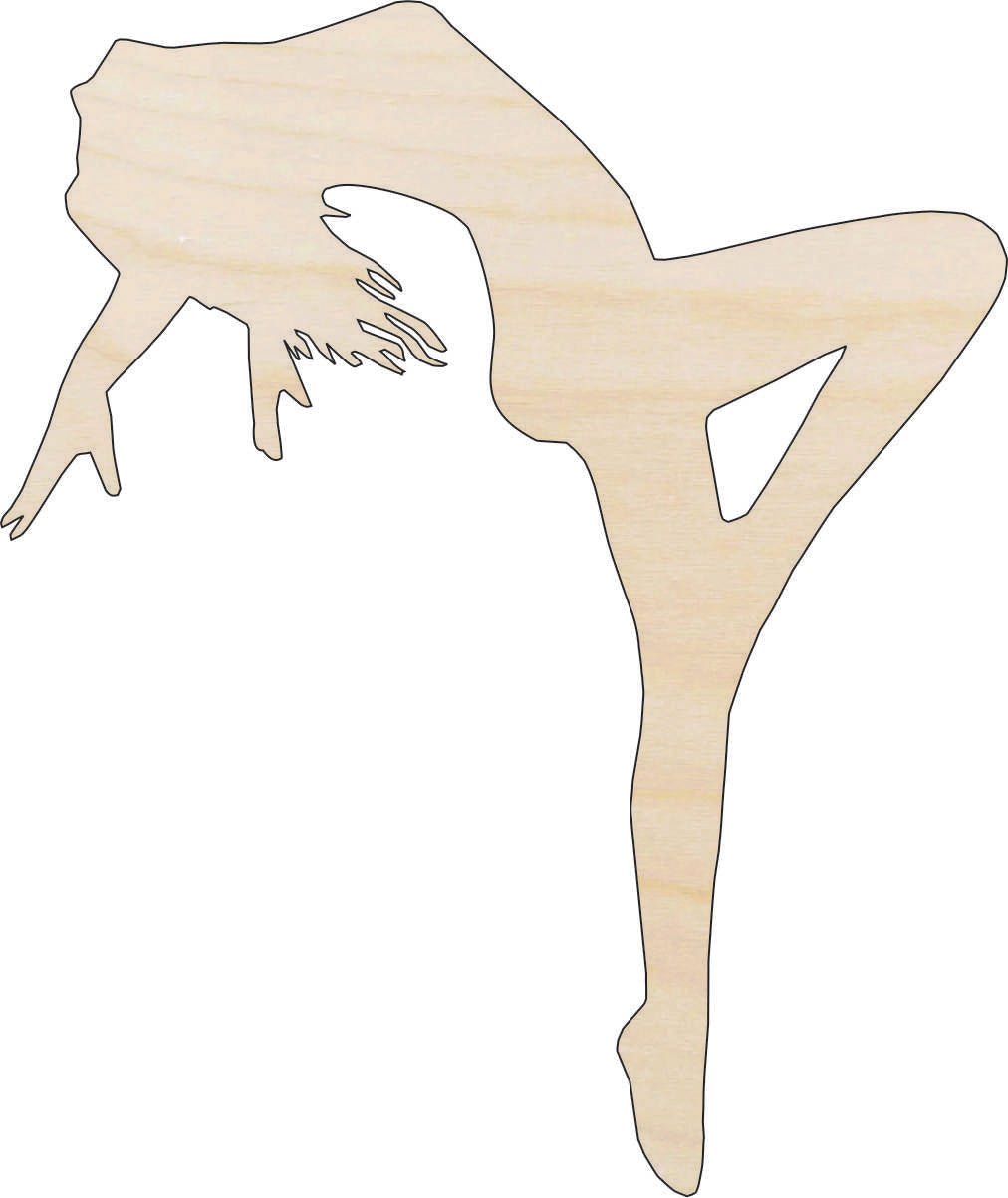 Dancer Wood Craft Shape - Laser Cut Baltic Birch Unfinished DIY Wood Art Supplies SPT326 - The Wood Shape Store