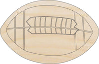 Football Wood Craft Shape - Laser Cut Baltic Birch Unfinished DIY Wood Art Supplies SPT33 - The Wood Shape Store