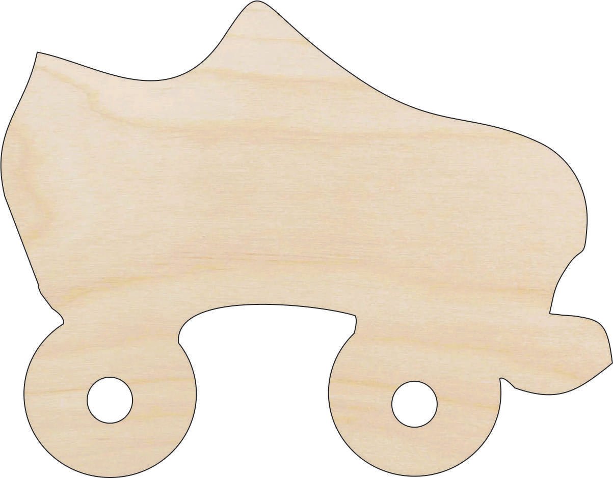 Rollerskate Wood Craft Shape - Laser Cut Baltic Birch Unfinished DIY Wood Art Supplies SPT346 - The Wood Shape Store