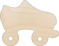 Rollerskate Wood Craft Shape - Laser Cut Baltic Birch Unfinished DIY Wood Art Supplies SPT346 - The Wood Shape Store