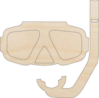 Snorkel Wood Craft Shape - Laser Cut Baltic Birch Unfinished DIY Wood Art Supplies SPT349 - The Wood Shape Store
