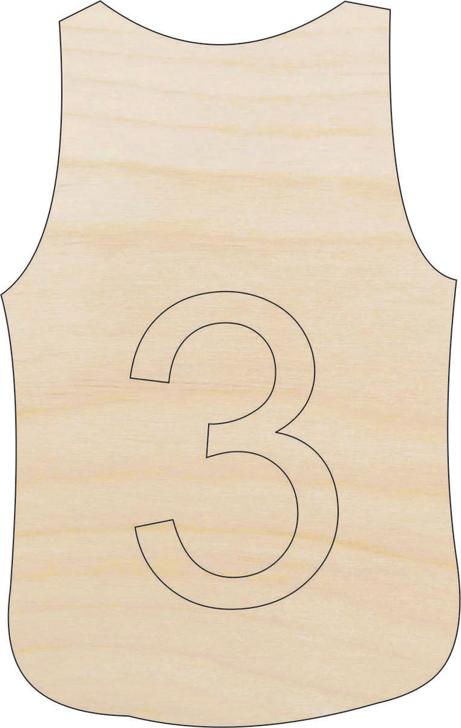Sport Basketball Jersey - Laser Cut Out Unfinished Wood Craft Shape SPT34