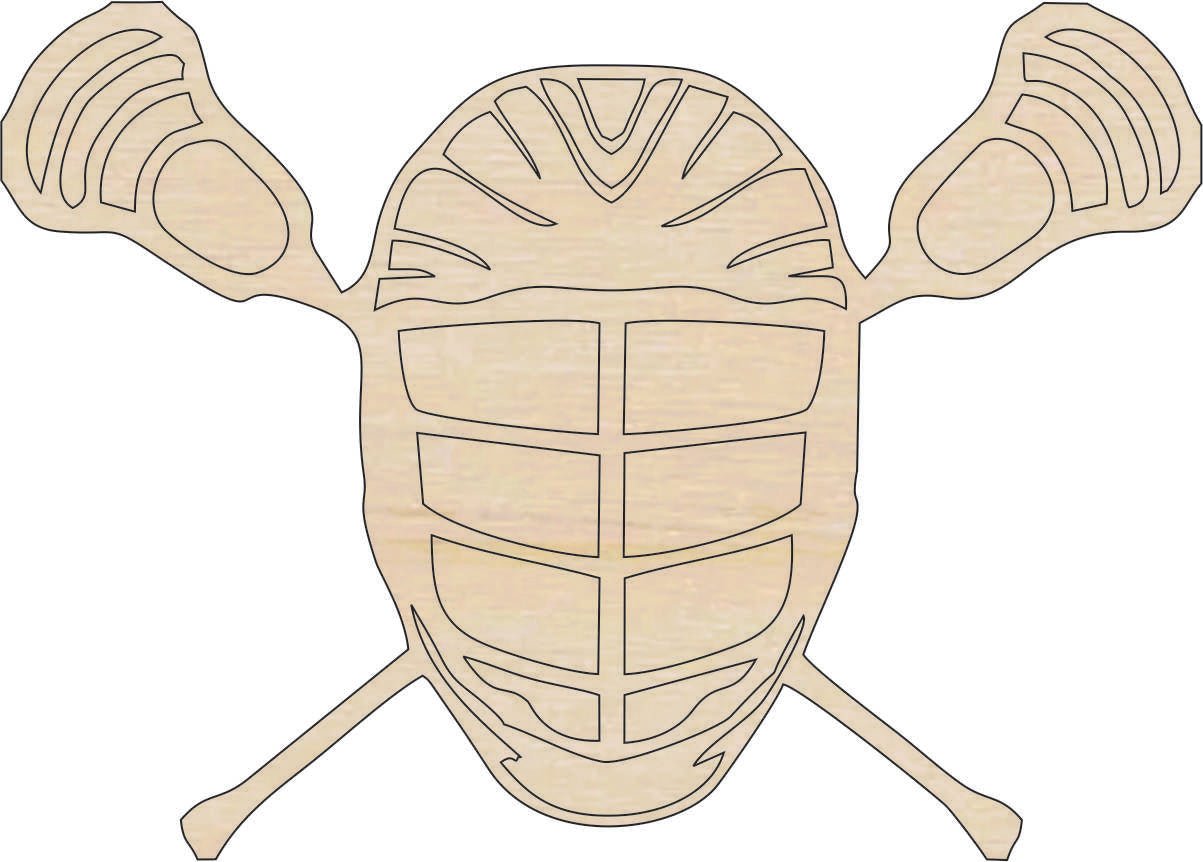 Hockey Mask Wood Craft Shape - Laser Cut Baltic Birch Unfinished DIY Wood Art Supplies SPT394 - The Wood Shape Store