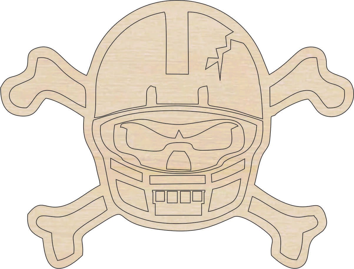 Football Wood Craft Shape - Laser Cut Baltic Birch Unfinished DIY Wood Art Supplies SPT395 - The Wood Shape Store