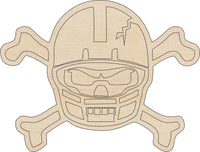 Football Wood Craft Shape - Laser Cut Baltic Birch Unfinished DIY Wood Art Supplies SPT395 - The Wood Shape Store