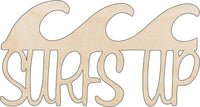 Surfs Up Word Wood Craft Shape - Laser Cut Baltic Birch Unfinished DIY Wood Art Supplies SPT3 - The Wood Shape Store
