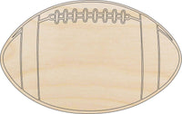 Football Wood Craft Shape - Laser Cut Baltic Birch Unfinished DIY Wood Art Supplies SPT408 - The Wood Shape Store