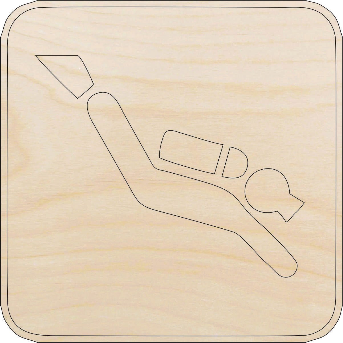 Scuba Diver Wood Craft Shape - Laser Cut Baltic Birch Unfinished DIY Wood Art Supplies SPT410 - The Wood Shape Store