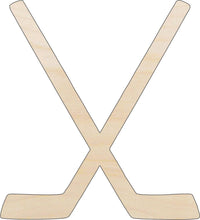 Hockey SticksWood Craft Shape - Laser Cut Baltic Birch Unfinished DIY Wood Art Supplies SPT420 - The Wood Shape Store