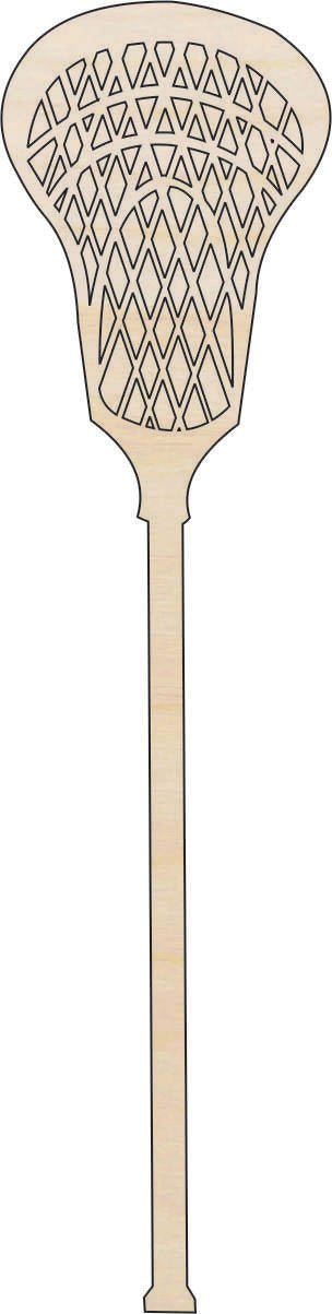 Lacrosse Wood Craft Shape - Laser Cut Baltic Birch Unfinished DIY Wood Art Supplies SPT423 - The Wood Shape Store