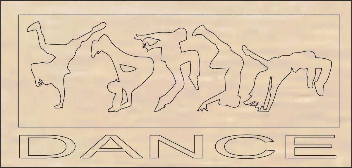 Dance Sign Wood Craft Shape - Laser Cut Baltic Birch Unfinished DIY Wood Art Supplies SPT42 - The Wood Shape Store