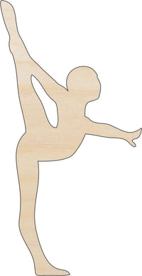 Gymnast Wood Craft Shape - Laser Cut Baltic Birch Unfinished DIY Wood Art Supplies SPT52 - The Wood Shape Store