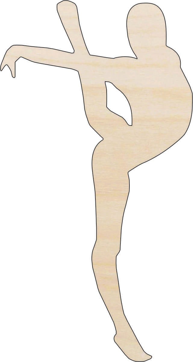 Dancer Wood Craft Shape - Laser Cut Baltic Birch Unfinished DIY Wood Art Supplies SPT55 - The Wood Shape Store