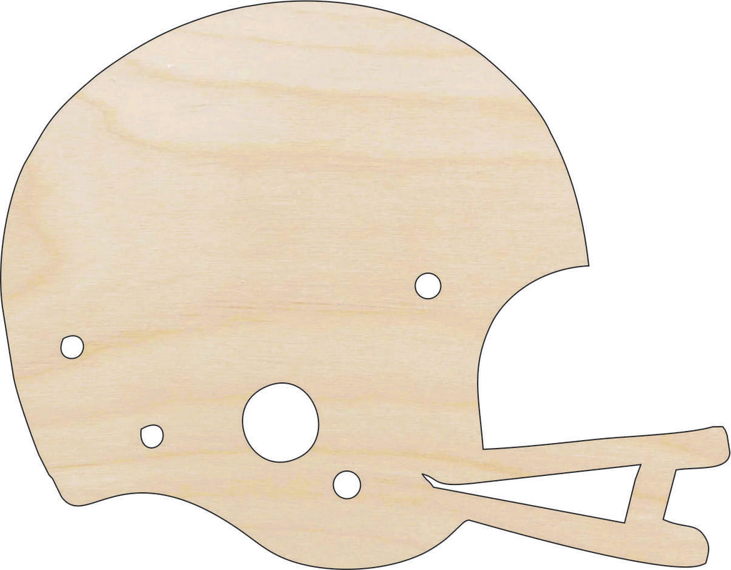 Sport Football Helmet - Laser Cut Out Unfinished Wood Craft Shape SPT58