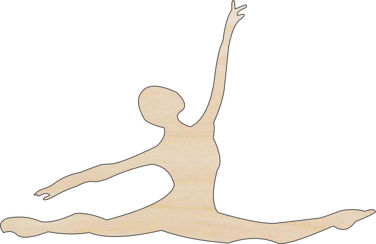 Dancer Wood Craft Shape - Laser Cut Baltic Birch Unfinished DIY Wood Art Supplies SPT601 - The Wood Shape Store