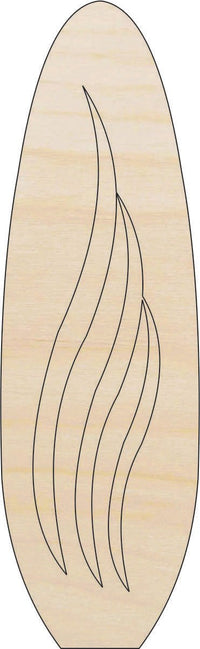 Surfboard Wood Craft Shape - Laser Cut Baltic Birch Unfinished DIY Wood Art Supplies SPT602 - The Wood Shape Store
