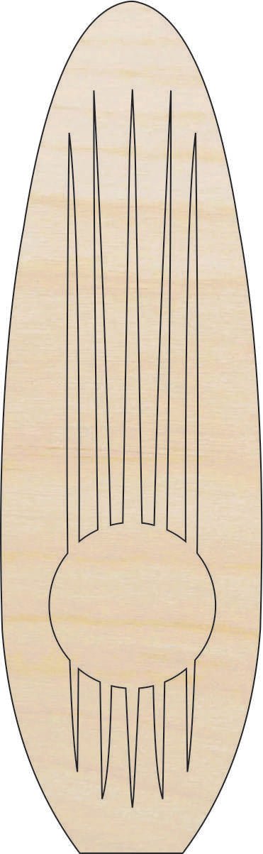 Surfboard Wood Craft Shape - Laser Cut Baltic Birch Unfinished DIY Wood Art Supplies SPT603 - The Wood Shape Store