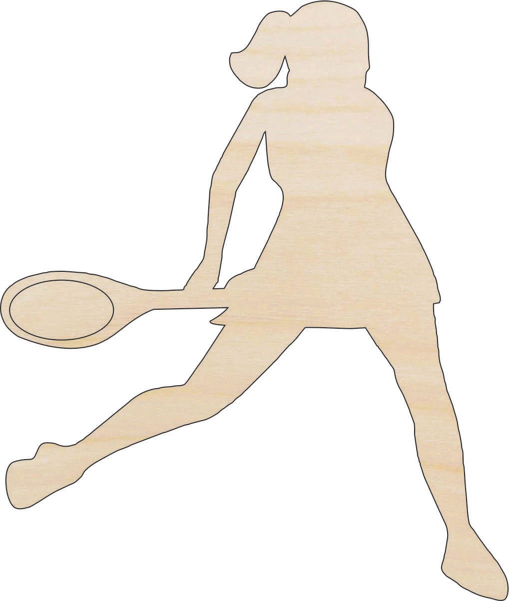 Tennis Wood Craft Shape - Laser Cut Baltic Birch Unfinished DIY Wood Art Supplies SPT605 - The Wood Shape Store