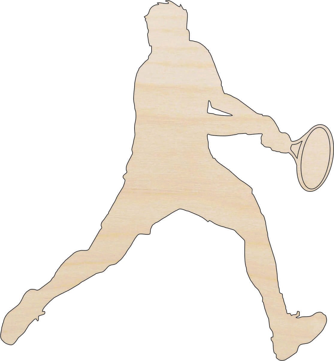 Tennis Wood Craft Shape - Laser Cut Baltic Birch Unfinished DIY Wood Art Supplies SPT607 - The Wood Shape Store