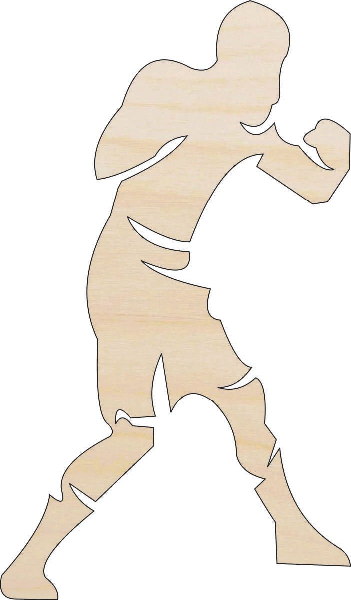 Boxer Wood Craft Shape - Laser Cut Baltic Birch Unfinished DIY Wood Art Supplies SPT615 - The Wood Shape Store