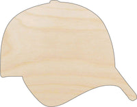 Baseball Hat Wood Craft Shape - Laser Cut Baltic Birch Unfinished DIY Wood Art Supplies SPT617 - The Wood Shape Store