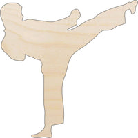 Karate Wood Craft Shape - Laser Cut Baltic Birch Unfinished DIY Wood Art Supplies SPT61 - The Wood Shape Store
