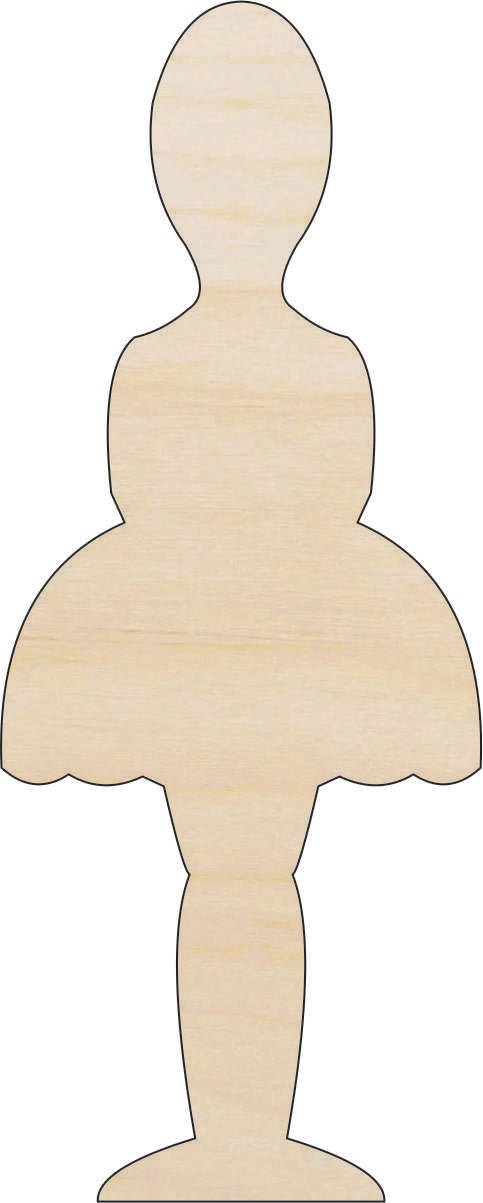 Ballerina Wood Craft Shape - Laser Cut Baltic Birch Unfinished DIY Wood Art Supplies SPT629 - The Wood Shape Store