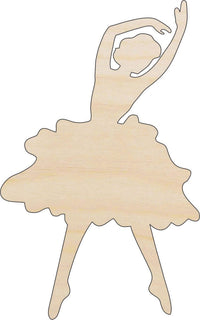 Ballerina Wood Craft Shape - Laser Cut Baltic Birch Unfinished DIY Wood Art Supplies SPT634 - The Wood Shape Store